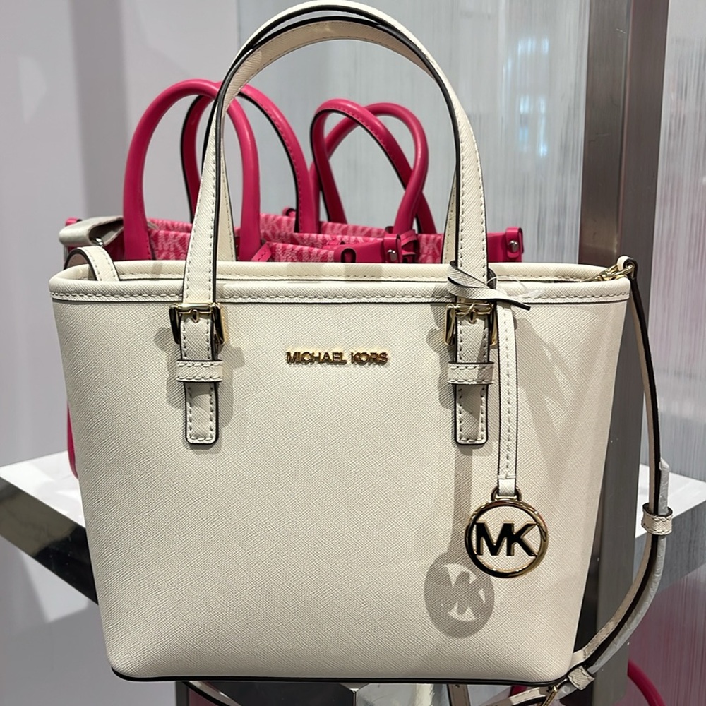 Michael Kors Jet Set Travel Extra-Small Top-Zip Tote Carryall  Bag
Light Cream - Picture 14 of 16